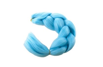 Syntetyczne ombre warkocze na włosy - niebieskie