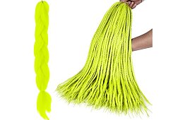 Syntetyczne ombre warkocze na włosy - neonowe