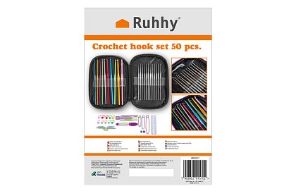 Zestaw do szydełkowania – 50-elementowy zestaw kreatywny w etui