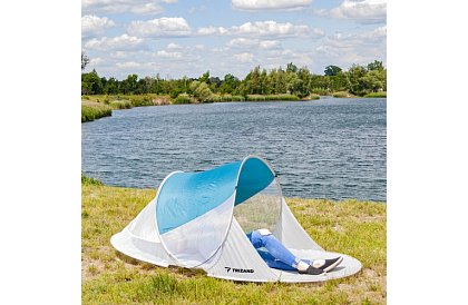 Namiot plażowy 220x120x90 cm – niebieskoszary