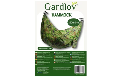 Hamak turystyczny Santiago Army 260x140 cm z moskitierą