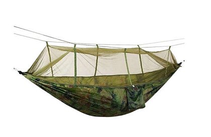Hamak turystyczny Santiago Army 260x140 cm z moskitierą