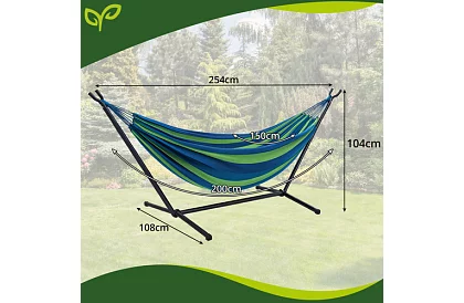 Hamak ogrodowy 200 × 150 cm z ramą