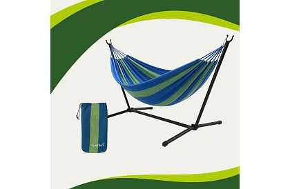 Hamak ogrodowy 200 × 150 cm z ramą