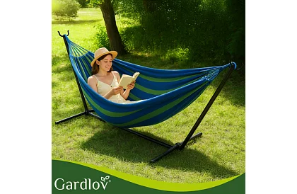 Hamak ogrodowy 200 × 150 cm z ramą