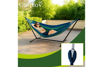 Hamak ogrodowy 200 × 150 cm z ramą