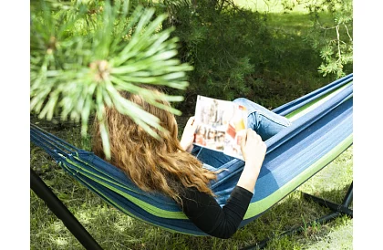 Hamak ogrodowy 200 × 150 cm z ramą