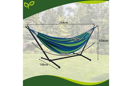 Hamak ogrodowy 200 × 150 cm z ramą