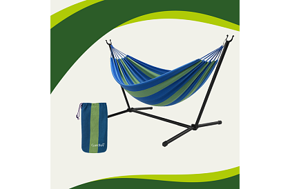 Hamak ogrodowy 200 × 150 cm z ramą