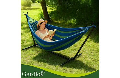 Hamak ogrodowy 200 × 150 cm z ramą