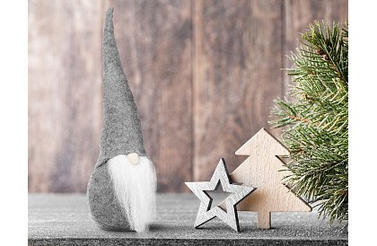 Stojący skrzat – szary elf 30 cm