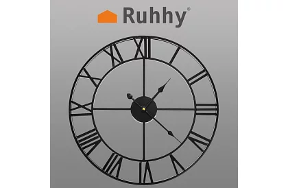 Retro zegary ścienne - czarne