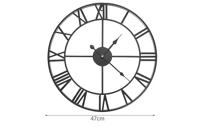 Retro zegary ścienne - czarne