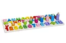 Drewniane puzzle z alfabetem i cyframi