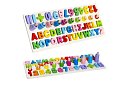 Drewniane puzzle z alfabetem i cyframi