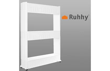 Mobilna kuchnia - łazienkowa szafka na kółkach - biała