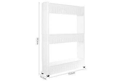 Mobilna kuchnia - łazienkowa szafka na kółkach - biała