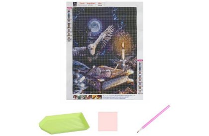 5D diamentowy haft – sowa, 30x40 cm