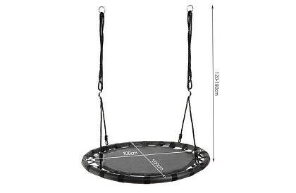 Huśtawka - gniazdo bociana czarne - 100 cm / 150 kg