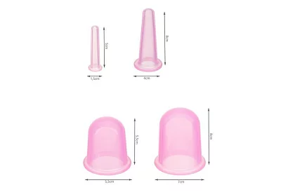 Zestaw narzędzi do masażu – 4 silikonowe bańki + masażer + torba