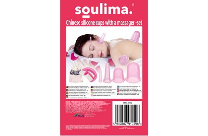 Zestaw narzędzi do masażu – 4 silikonowe bańki + masażer + torba