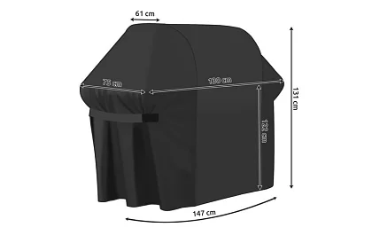 Pokrywa na grill ogrodowy - 147x61x122 cm