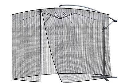 Moskitiera na parasol ogrodowy 350 cm – czarna