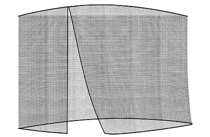 Moskitiera na parasol ogrodowy 350 cm – czarna
