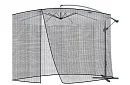 Moskitiera na parasol ogrodowy 350 cm – czarna