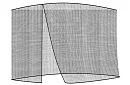 Moskitiera na parasol ogrodowy 350 cm – czarna