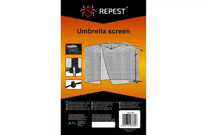 Moskitiera na parasol ogrodowy 300 cm - czarna