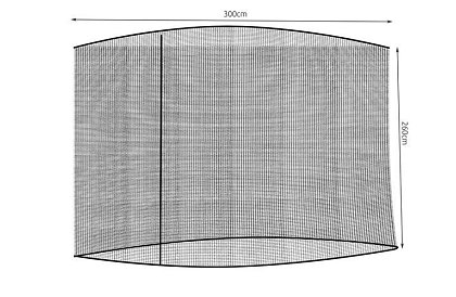 Moskitiera na parasol ogrodowy 300 cm - czarna