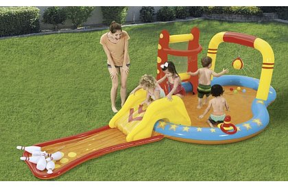 Plac zabaw wodny dmuchany 435x213x117cm - Bestway 53068