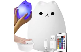 LED dziecięca lampka nocna – kotek