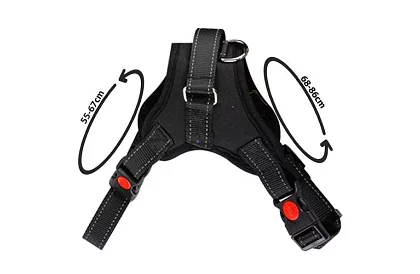 Beztlakowy szelki dla psów - Rozmiar L