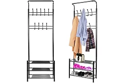 Ściana w przedpokoju – szafka na buty z wieszakiem