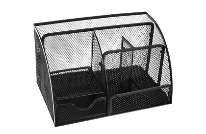 Organizator na biurko - 6 przegródek - czarny