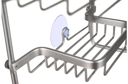 Półka wisząca do łazienki - srebrna