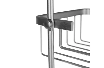 Półka wisząca do łazienki - srebrna