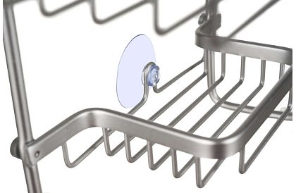 Półka wisząca do łazienki - srebrna