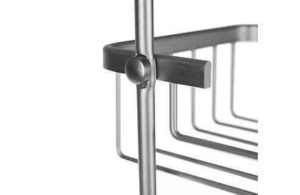 Półka wisząca do łazienki - srebrna