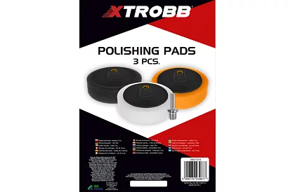 Leżące gąbki do polerowania samochodu 145 mm - zestaw 3 sztuk