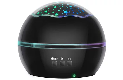 LED nocna lampa z projektorem obrazków - czarna