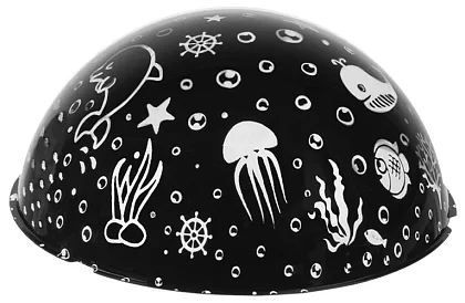 LED nocna lampa z projektorem obrazków - czarna