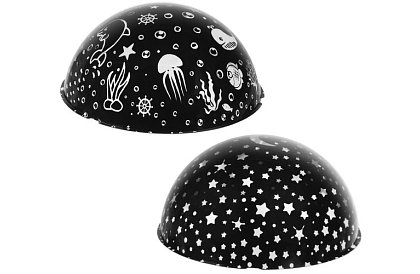 LED nocna lampa z projektorem obrazków - czarna