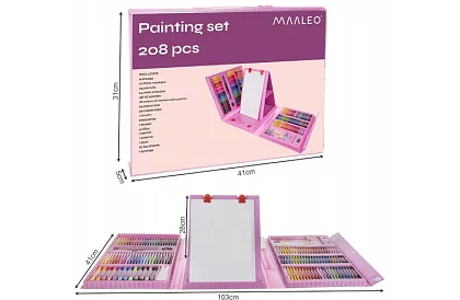 Zestaw artystyczny do malowania dla dzieci – artystyczna walizka - 208 elementów