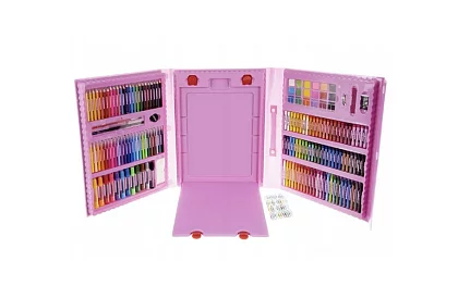 Zestaw artystyczny do malowania dla dzieci – artystyczna walizka - 208 elementów