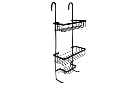 Półka wisząca do łazienki - czarna