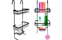 Półka wisząca do łazienki - czarna