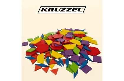 Drewniane puzzle edukacyjne - kształty geometryczne